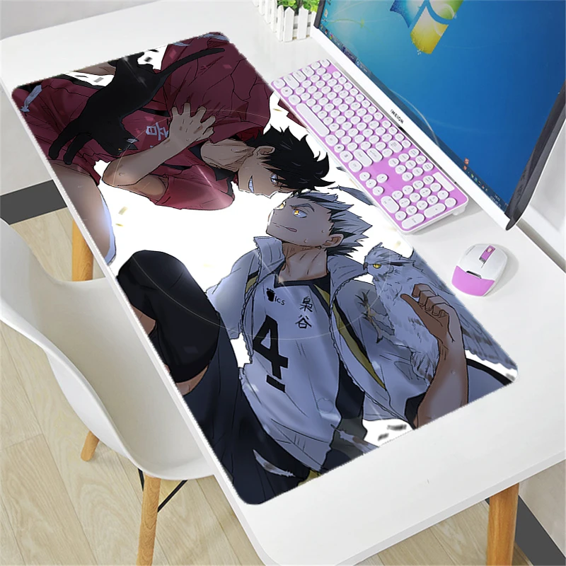 Kawaii Haikyuu Game Console Computer DIY Mouse Pad Large 900x400 Gamer XXL Mause Carpet PC Desk Mat keyboard Desk Mat Mousepad