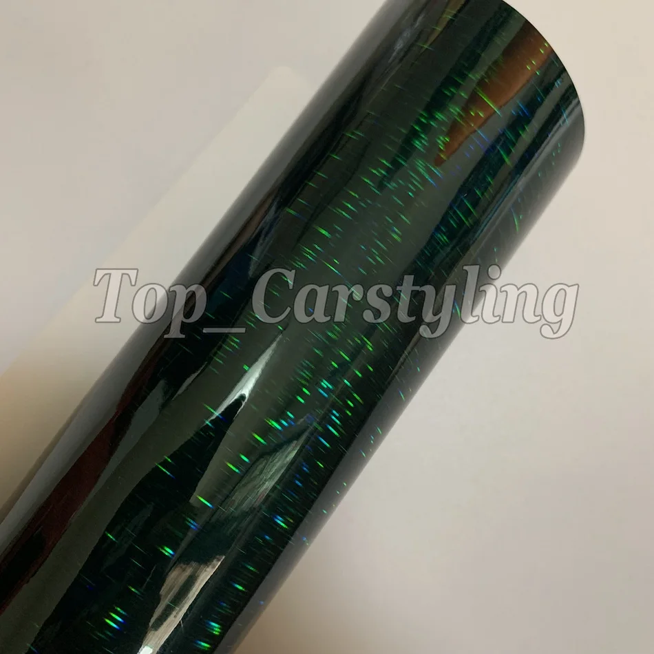 757 Green HOLOGRAPHIC rainbow color flow vinyl hologram laser carr wrap sticker foil (19)