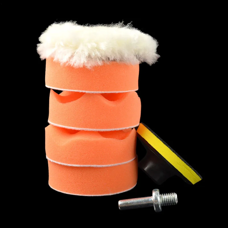 

Wax Sponge Polishing Wheel Car Polishing Disc Suit 3-Inch 7 Pieces Flat Wave Sponge