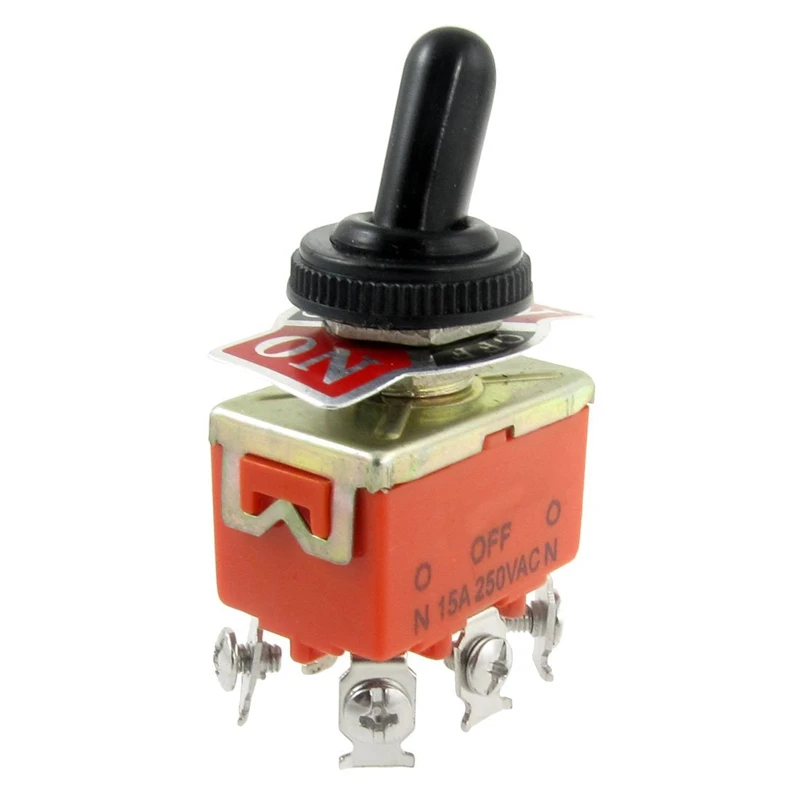 

New 15A/250VAC on/off/on 3 Position DPDT Toggle Switch with Waterproof Boot