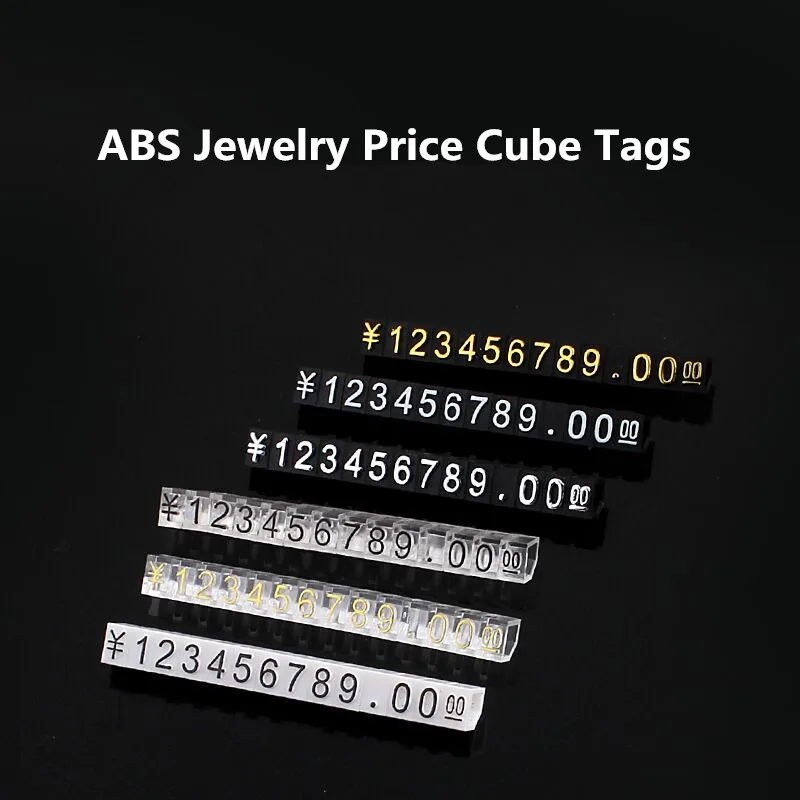 7*9mm Price Display Cube Adjustable Price Tag for Jewelry Price Display Counter Stand Number Letter Dollar Euro Price Block Kit jewelry number price tag set store display plastic dollar euro pound retail shop clothes phone laptop showcase counter 3x5mm