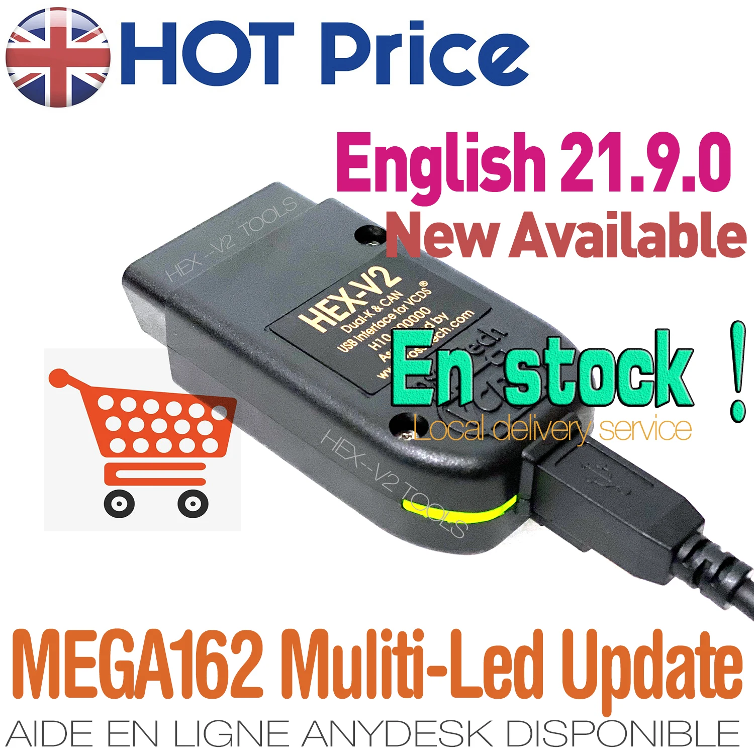 Seat Hex-Interface Vagcom20.12 Hex v2 ATMEGA162 Skoda GAL16V8 VW-AUDi FT232RQ V2 VAG CAN PRO Scanner Diagnostic Tester | Автомобили и