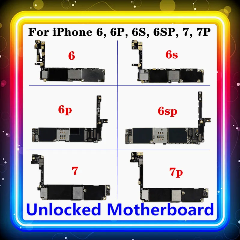 Материнская плата для Iphone 6 Plus 6s без Touch ID оригинальная замена чистая поддержка с 7