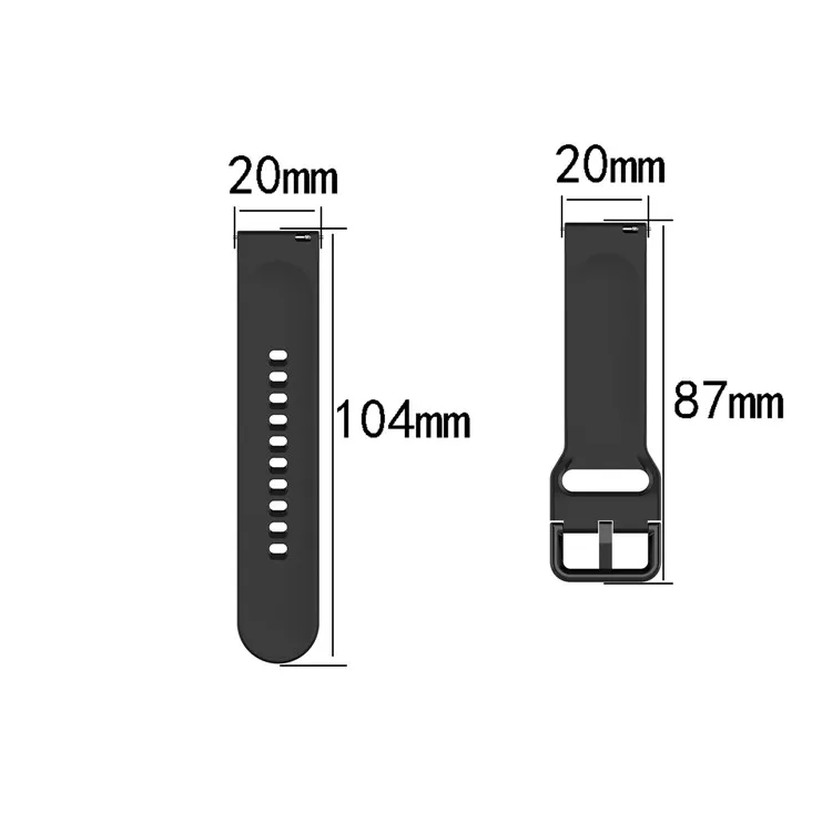 Ремешок силиконовый для Xiaomi Huami Amazfit Bip сменный Браслет GTS / GTR 42 мм 20
