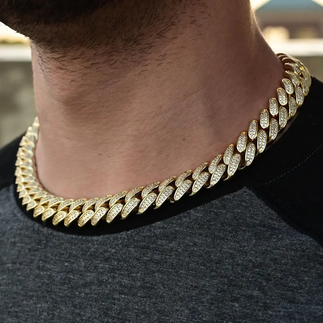 wholeslae men hip hop necklace with cz 