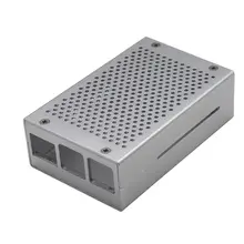 Black/Silver Aluminum Alloy Case Shell Box Metal Enclosure for Raspberry Pi 4 Model B Black/Silver Aluminum Alloy Case Shell Box Metal Enclosure for Raspberry Pi 4 Model B