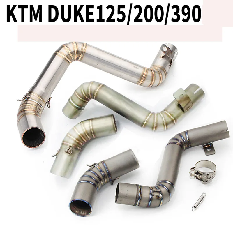 Для KTM DUKE 125 2011- DUKE 200 2012- DUKE RC 390 2013- скольжения на мотоцикл выхлопной Escape средняя Соединительная труба