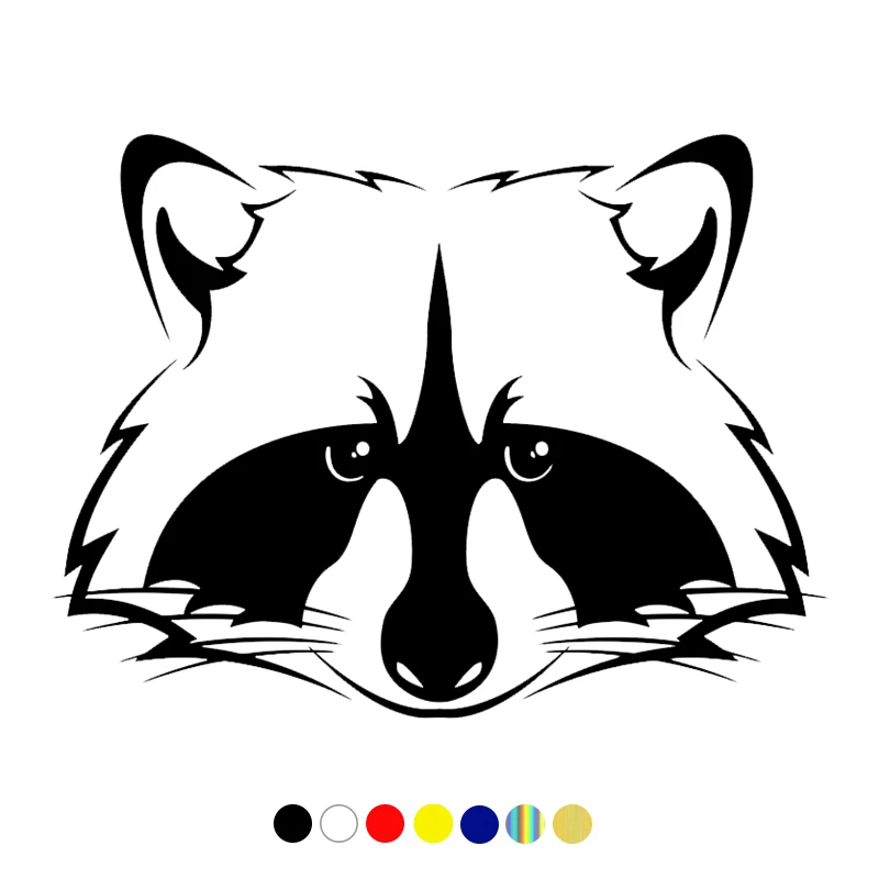 

CS-442#15.2*20cm Sticker on auto - Raccoon funny car sticker and decal white/black vinyl auto car stickers