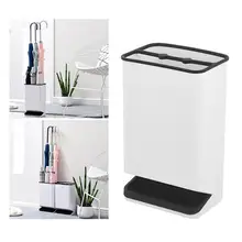 Съемная стойка для хранения зонтов, устойчивая к протечкам, Противоударная подставка с шестью отверстиями для зонта с длинной ручкой, складной держатель зонта (черный)