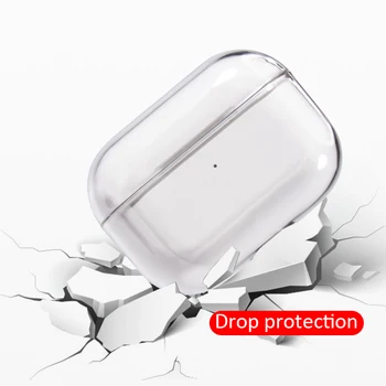 

Protective Case For Airpods Pro Protective Cover For Apple Airpods 1 2 3 Bluetooth Headset Set Transparent PC Hard Shell TSLM1