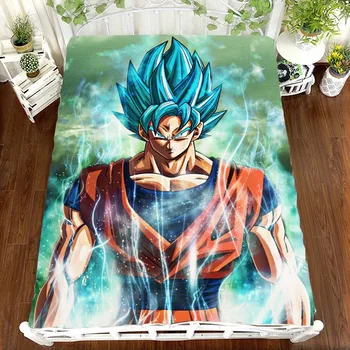 

DRAGON BALL Z Anime printing bed sheet Vegeta Son Goku Zetto coverlet Children room bed sheet bed linen (NO cover pillowcase)