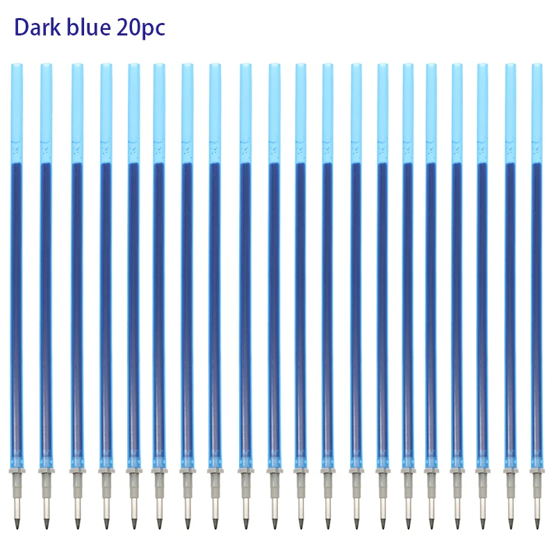 Стираемая 0,5 мм 6 штук синие/черные чернила волшебная ручка Канцелярия для учеников наконечник пули Пишущие принадлежности Запасной инструмент - Цвет: 20pc