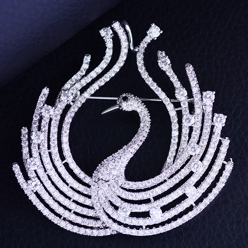 

Sparkly Crystal Phoenix Pins and Brooches for Women Accessories Christmas Jewelry Gifts Rhinestone Zircon Bird Brooch Enamel Pin