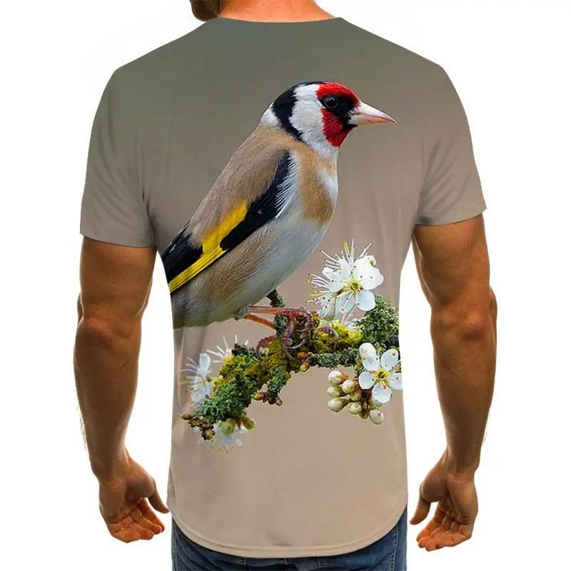 2021 summer new style 3D printing birds men's and women's casual T-shirt fashion trend young handsome T-shirt top 2021 summer new style 3D printing birds men's and women's casual T-shirt fashion trend young handsome T-shirt top