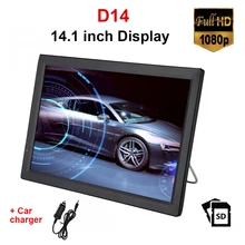 LEADSTAR-REPRODUCTOR digital portátil D14 para televisor, pantalla de 14,1 pulgadas, DVB-T2 ATSC, HDMI, Compatible con TV portátil, USB, tarjeta TF, cargador de coche