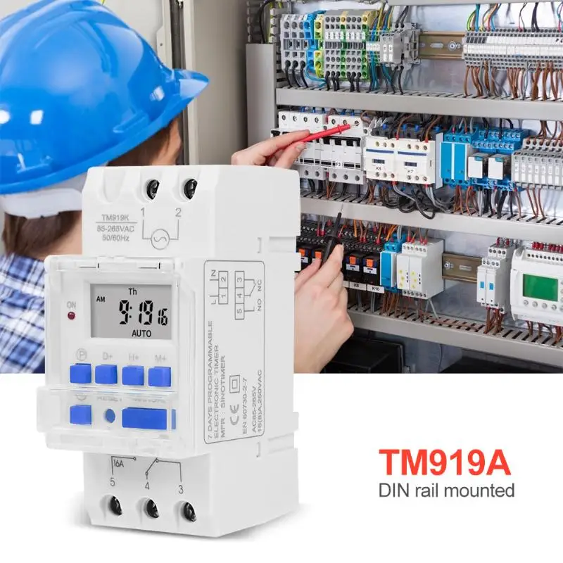 

16A Programmable Timing Switch Weekly Automatic Cycle Relay Controller DB Board Stable Home Electronic Accessories
