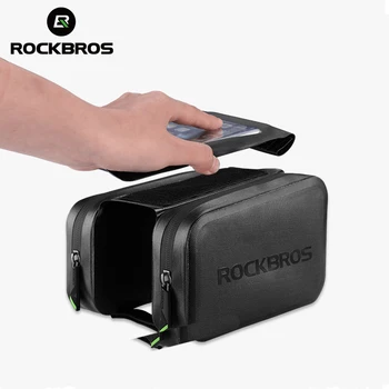 

ROCKBROS 6.0" Phone Cycling Waterproof Bicycle Bike Bag Touch Screen MTB Top Tube Frame Bag Pannier Rainproof Bike Accessories