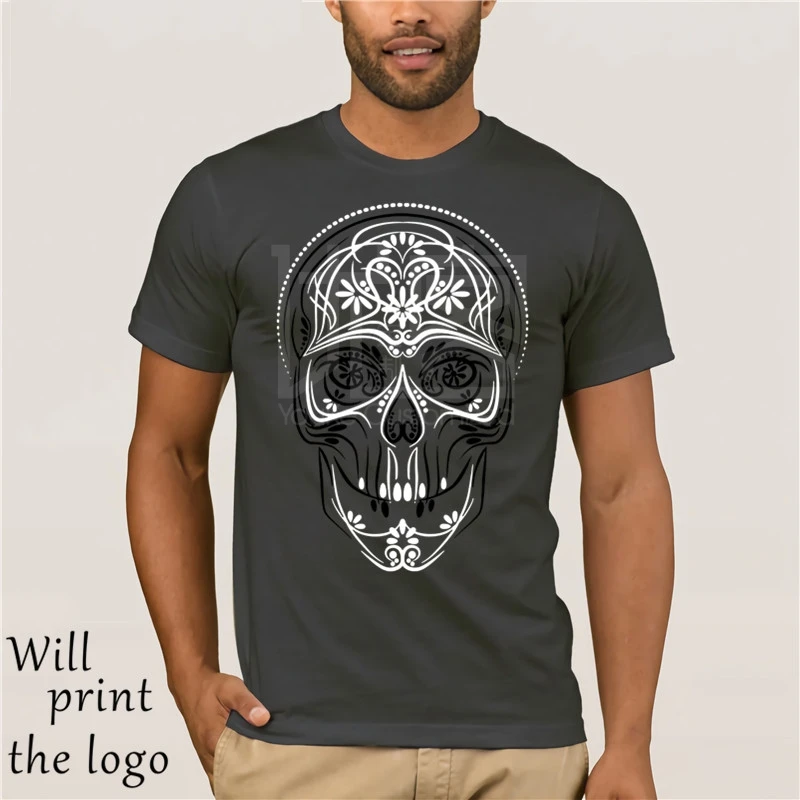 Alla moda di Strada Del Cranio Tee Magliette e camicette T-Shirt Manica Corta Nero Bianco Della Camicia 2018 degli uomini del