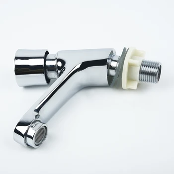

2PCS/Sets Push Down Bathroom Taps Facute For Basin Sink Hot&Cold Brass Self-Close Hot Sellings Stylish