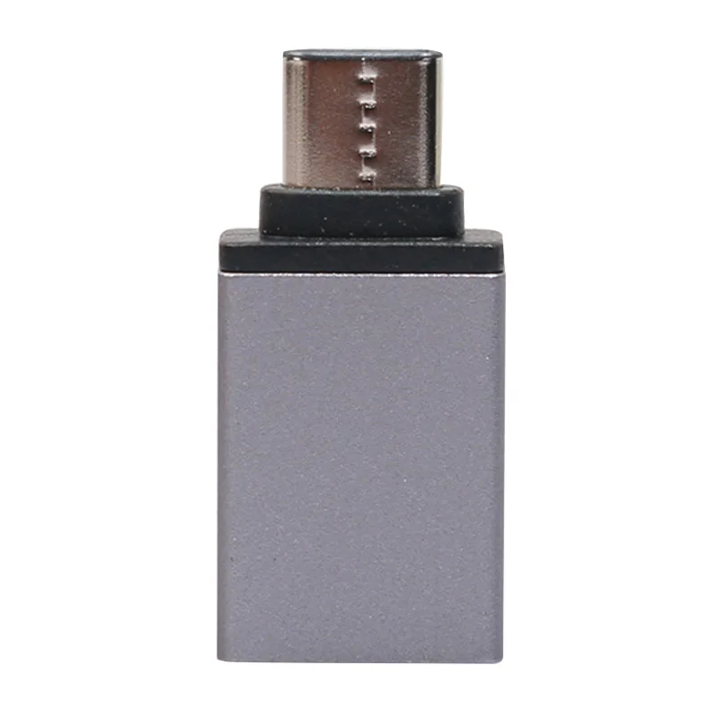 Gray Мини тип-c к USB 3,0 адаптер из алюминиевого сплава OTG конвертер для всех тип-c мобильных телефонов планшетных ПК NK-Shopping - Цвет: Gray