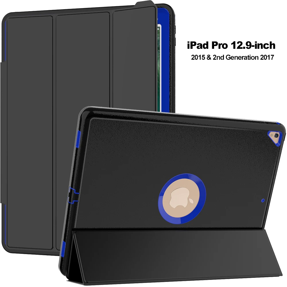 Чехол для планшета для iPad Pro 12,9, умный чехол с функцией автоматического сна и пробуждения, противоударный сверхмощный чехол-подставка для iPad Pro 12,9 чехол