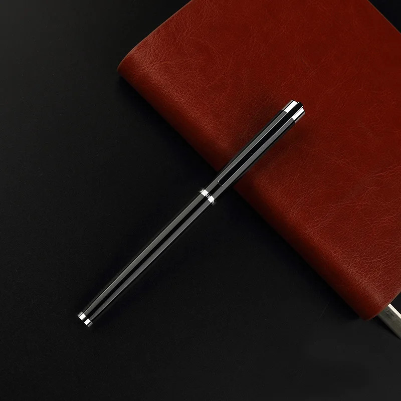 Jinhao 126 высококачественная черная серебряная Ручка роллер 0 7 мм черные чернила