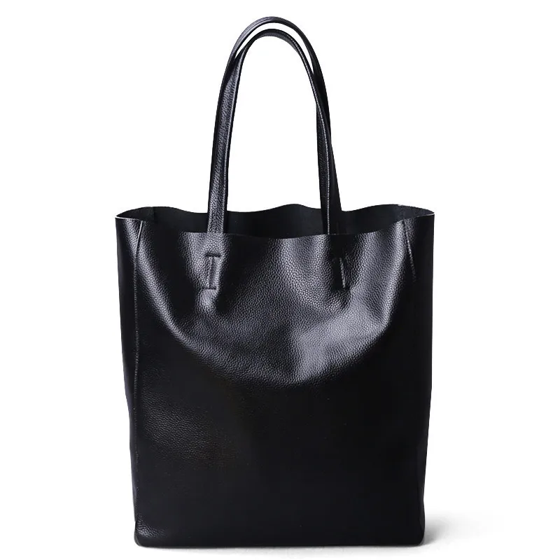 

2019 Genuine Leather Woman Package Concise Layer Cowhide Capacity Single Shoulder Handbag