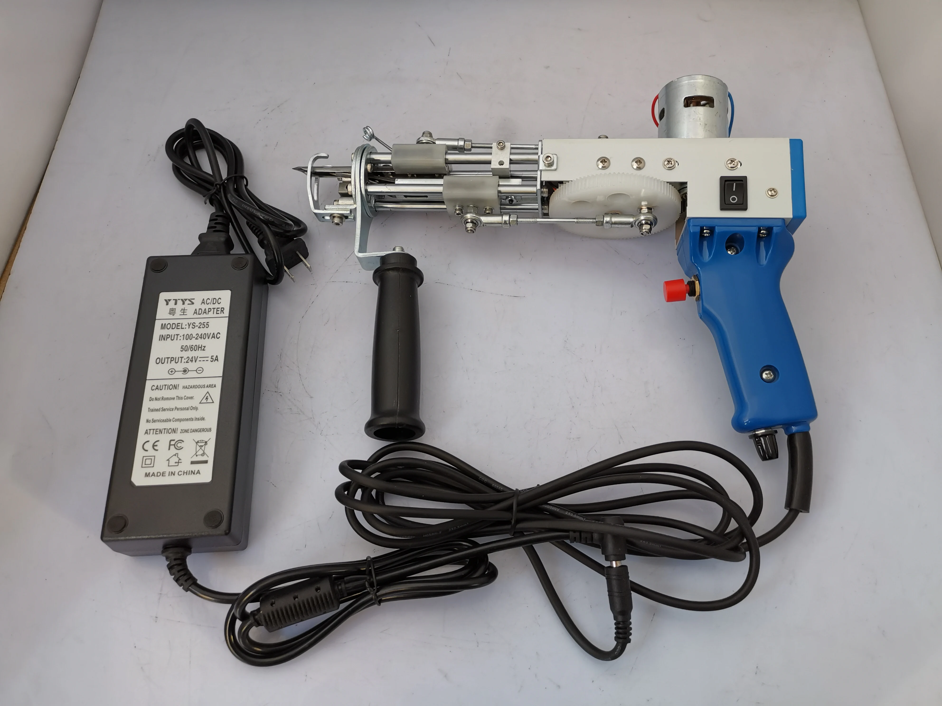 100-240V Electric Cut Pile Carpet Weaving Flocking Adjustable Rug Carpet Tufting Gun Machine TD-03/Cut Pile loop 2-in-1