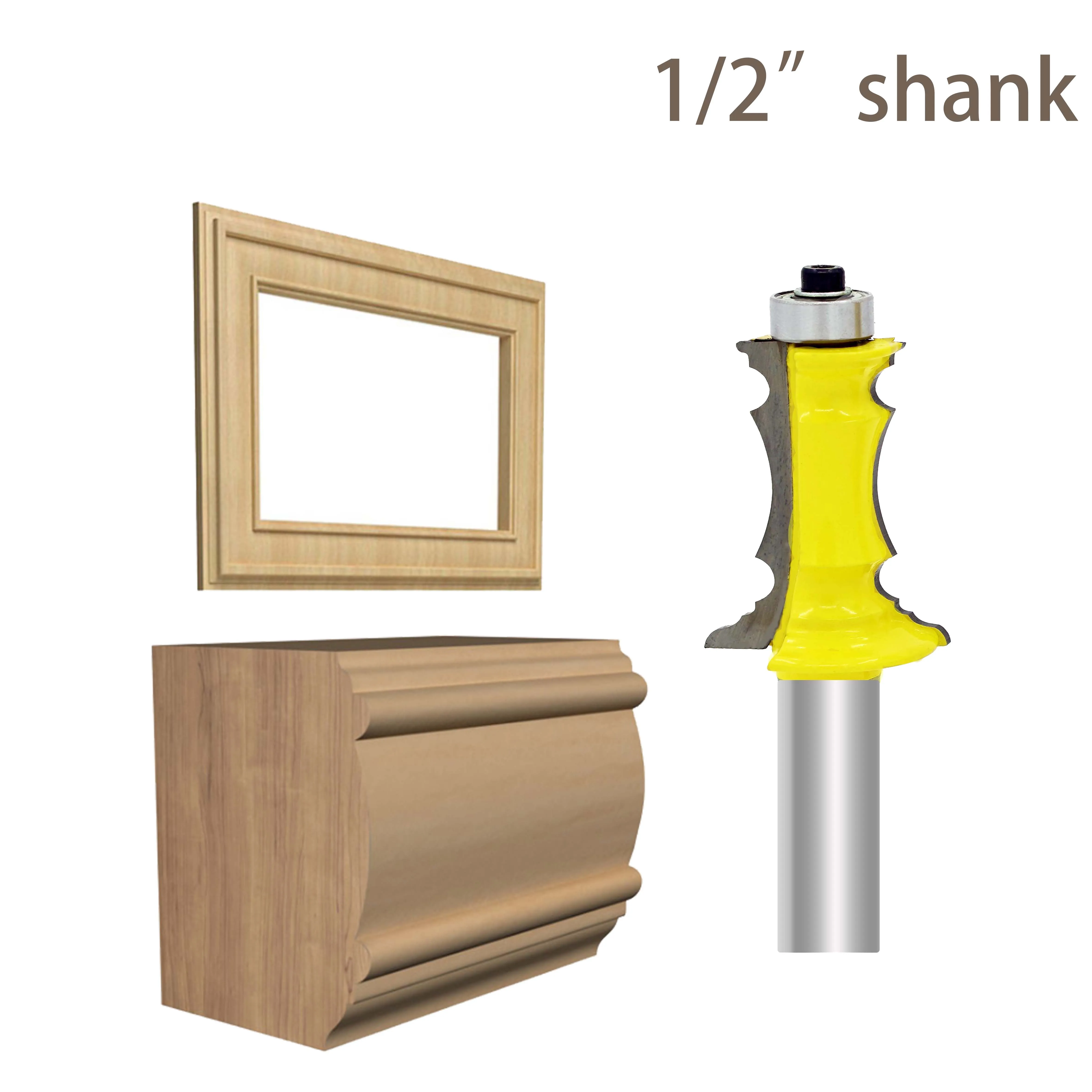 

1/2 Shank 1-1/2" Miter Frame Molding Router Bit mill fresas para metal Line knife Door knife Tenon Cutter for Woodworking Tools