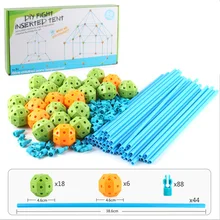 

Kids Castles Tunnels Play Tent Kids Construction Fort Building Kits DIY Building Fortress Outdoor Games Toys House Assemble Toys