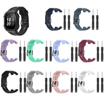 

Fashion Soft Silicone Replacement Sport Wirst Watchband Strap For Huami 1980 Strap Belt Metal Wristband Bracelet for Huami 1980