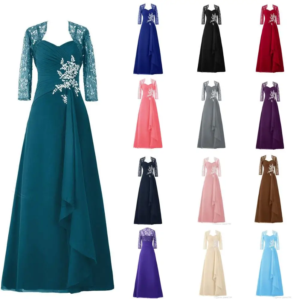 

A Line Lace Spaghetti Straps Sweetheart Mother Of The Bride Dress Outfits FloorLength with Free Lace Jacket Zipper Plus Size