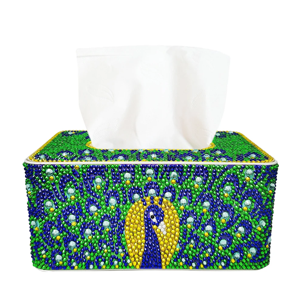 Description Picture 5 of itemDIY 5D Diamond Painting Tissue Box Paper Storage Case Craft Home Table Decoration Resin Diamond Tissue Box Craft Gift
