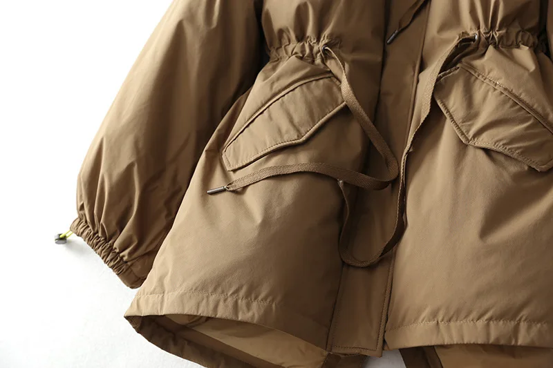 super warm Winter hooded oversized Warm Duck down coat female was thin waist Down Warm Jacket Hooded thicker warm Parkas F791