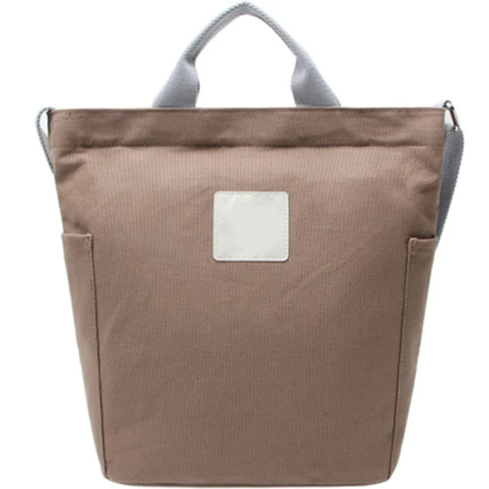Простые Модные женские парусиновые прямоугольные сумки, повседневные сумки через плечо, повседневная школьная сумка для работы, большие