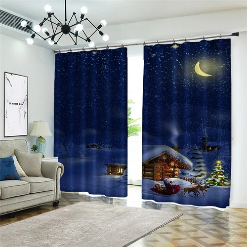 Индивидуальные размеры, роскошные рождественские занавески s для спальни, Затемненные 3D занавески, фото 3D занавески для гостиной любого размера, занавески для детской комнаты s - Цвет: 3D Curtain
