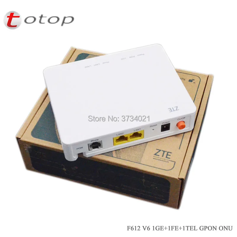 Orinigal ZTE F612 GPON ONU 1GE + 1FE ethernet 1 голосовой оптический сетевой терминал V6 версия