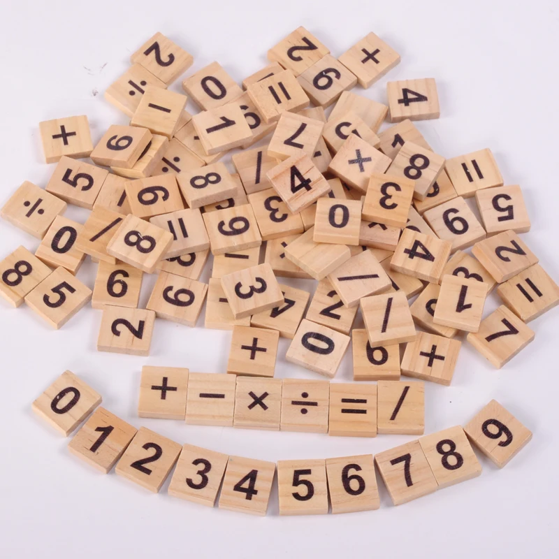 Wooden Letter and Puzzle Alphabet Decor 100Pcs Wood Tiles Letter Craft for Home Event Wedding Party DIY Christmas Ornaments Digital Puzzle
