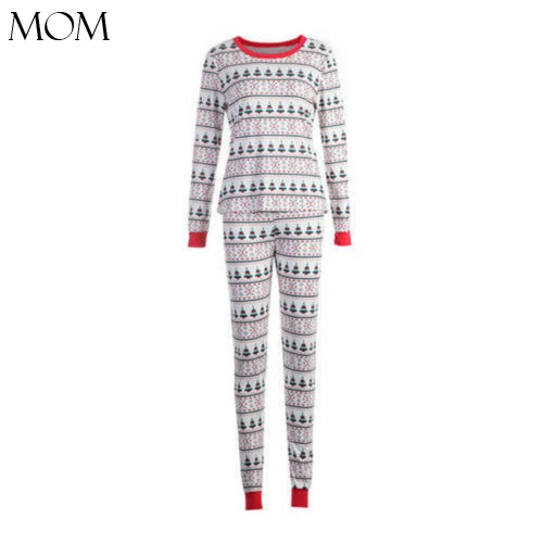 Fashion Family Matching Adult Women Kids Christmas Pajamas Nightwear Pajamas Family Sets