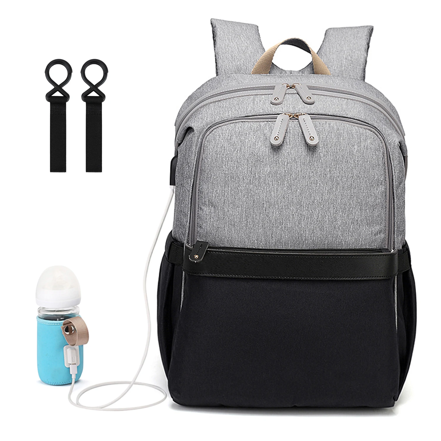 

Mummy Maternity Bag Multi-function Diaper Bag Backpack Nappy Baby Bag with Stroller Straps Waterproof with Insulated Pockets