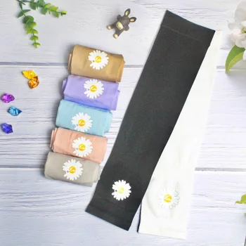 

Daisy Sunscreen Ice Sleeve Summer Wild Ice Silk Sleeves Ins Net Printing Female Red Opera Fashion Nylon Unisex Adult Floral 2070