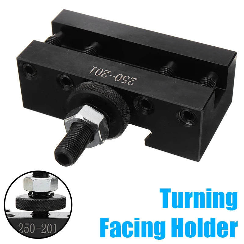 

New 250-201 Turning & Facing Tool Holder with 10 - 15" Lathe Swing Quick Change Tool Holder Steel For CNC Lathe Tool 80x75x25m