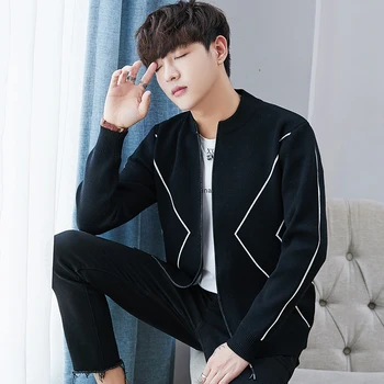 

Sweater men Knitwear Cardigan long sleeve sweaters Men's Autumn winter Slim fashion clothes 859