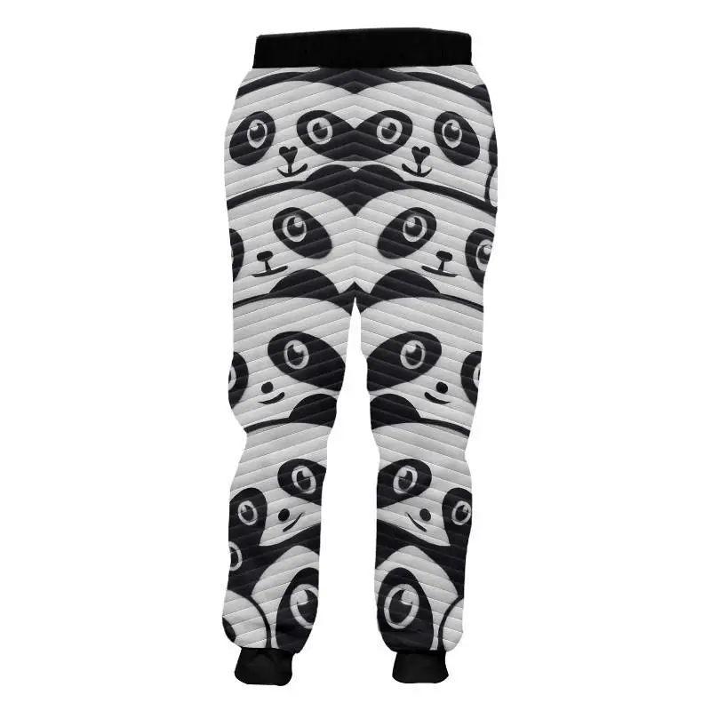 Novelty Jogger Pants Men Sweatpants Funny 3D Superimposed panda print Sports Trousers Men/Women Cozy Casual Jogger Pants Custom