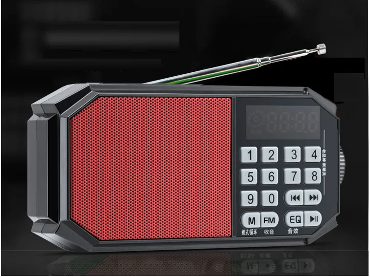 Карманное радио FM радио приемник Мини Портативный Перезаряжаемый радио приемник динамик Поддержка TF карта Музыка MP3 плеер