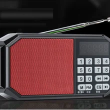 Карманное радио FM радио приемник Мини Портативный Перезаряжаемый радио приемник динамик Поддержка TF карта Музыка MP3 плеер