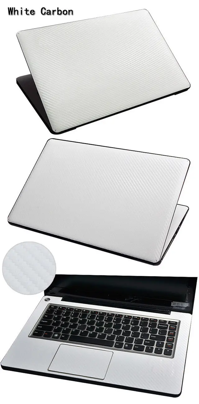 Наклейка оболочка трафарет для ноутбука из углеродного волокна протектор крышки для нового Razer blade Stealth 13,3" - Цвет: White Carbon fiber