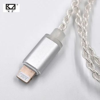 

KZ Light ning Silver-plated upgrade cable 2PIN/MMCX connector for SE846 KZ ZS4 ZS6 ZSA ZS10 AS10 BA10 ED16 ZSN ZST ES4 V90 V80
