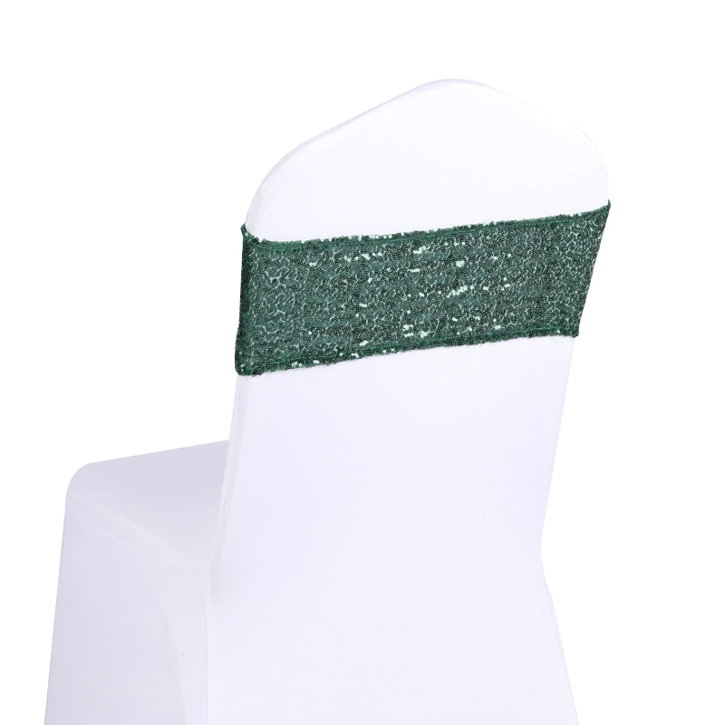 Dark green 20 шт./лот пояс Noeud De Chaise Свадебная лента на стул полосы стрейч стул Декор для банкета Вечеринка день рождения элегантный домашний декор - Цвет: Dark green