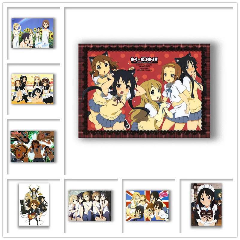 Japanese animeK-ON White Coated Paper Prints High Definition Clear Image Livingroom Bedroom Bar Decoration Home Art Brand | Дом и сад